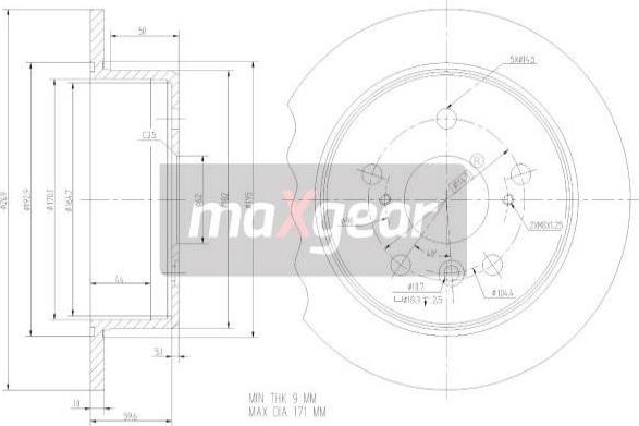 Maxgear 19-2347 - Kočioni disk www.molydon.hr