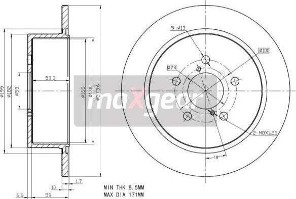 Maxgear 19-2356 - Kočioni disk www.molydon.hr