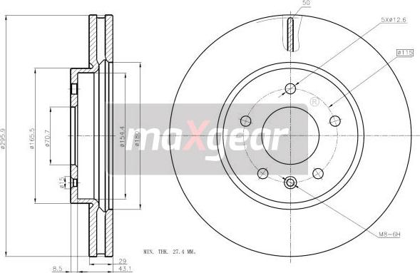 Maxgear 19-2369 - Kočioni disk www.molydon.hr