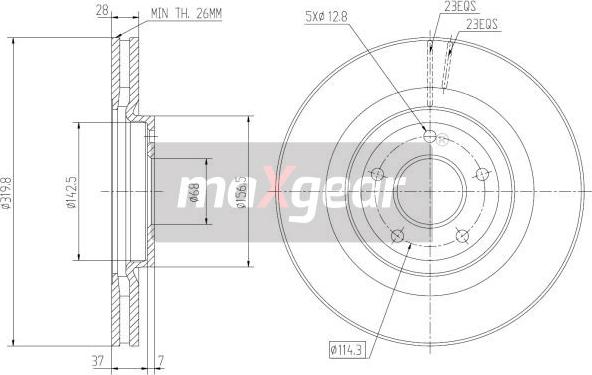 Maxgear 19-2364MAX - Kočioni disk www.molydon.hr