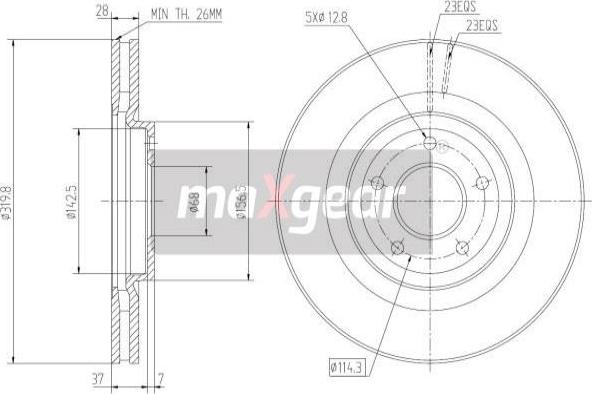 Maxgear 19-2364 - Kočioni disk www.molydon.hr