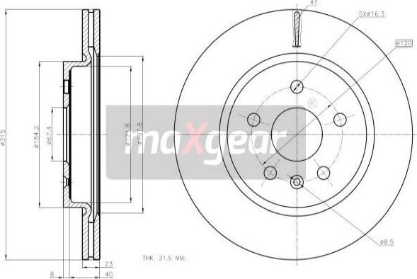 Maxgear 19-2368 - Kočioni disk www.molydon.hr