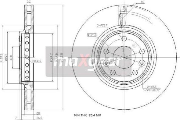 Maxgear 19-2363 - Kočioni disk www.molydon.hr