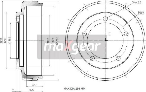 Maxgear 19-2305 - Bubanj kočnica www.molydon.hr