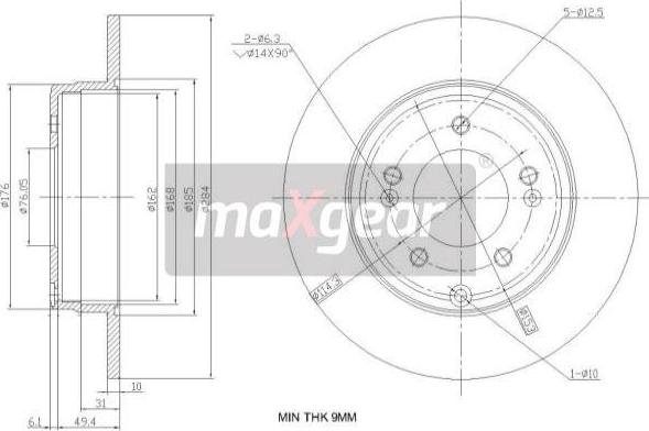 Maxgear 19-2382 - Kočioni disk www.molydon.hr