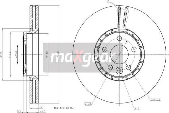 Maxgear 19-2336 - Kočioni disk www.molydon.hr