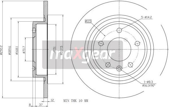 Maxgear 19-2331MAX - Kočioni disk www.molydon.hr