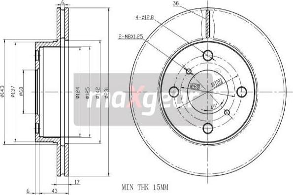 Maxgear 19-2327 - Kočioni disk www.molydon.hr