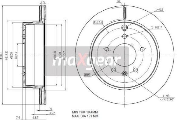 Maxgear 19-2370 - Kočioni disk www.molydon.hr