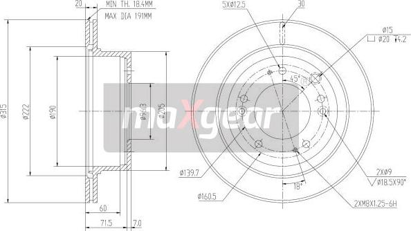 Maxgear 19-2372 - Kočioni disk www.molydon.hr