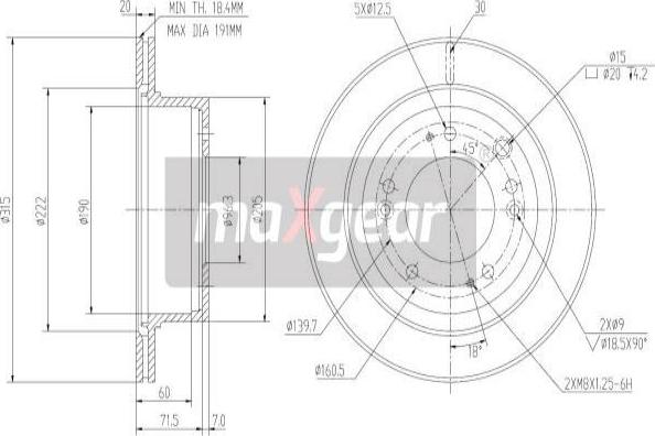 Maxgear 19-2372 - Kočioni disk www.molydon.hr