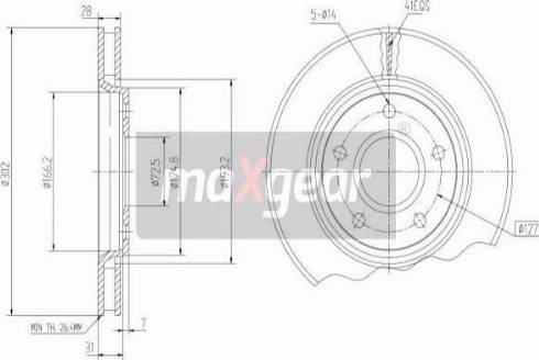 Maxgear 19-2274MAX - Kočioni disk www.molydon.hr