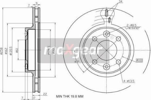 Maxgear 19-2729MAX - Kočioni disk www.molydon.hr