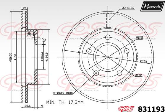 Maxtech 5455510 - Rukavac kotača, Ovjes kotača  www.molydon.hr