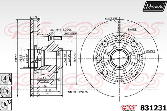 Maxtech 827013 - Kočioni disk www.molydon.hr