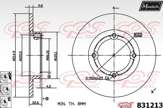 Maxtech 883204 - Kočioni disk www.molydon.hr