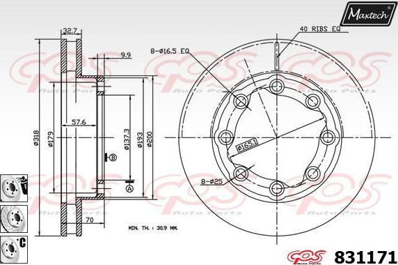 Maxtech 5265230 - Rukavac kotača, Ovjes kotača  www.molydon.hr