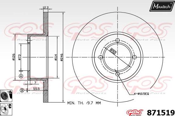 Maxtech 5266212 - Rukavac kotača, Ovjes kotača  www.molydon.hr