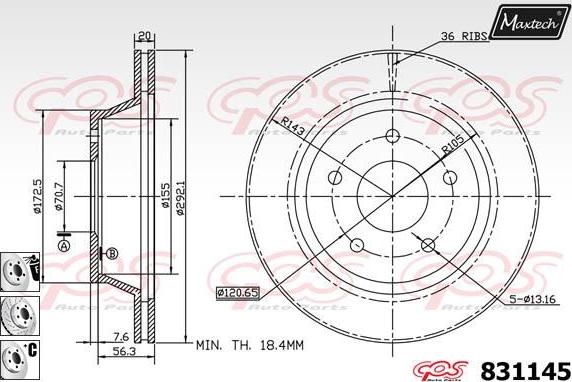 Maxtech 70180359 - Brtva, klip kočionih čeljusti www.molydon.hr