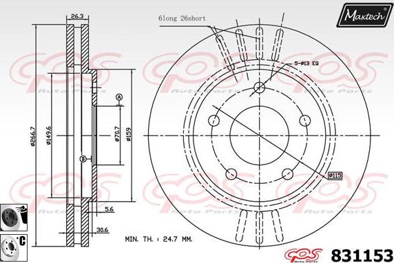 Maxtech 72948046 - Klip, kočione čeljusti www.molydon.hr