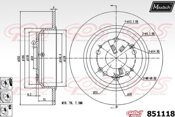 Maxtech 865521 - Kočioni disk www.molydon.hr