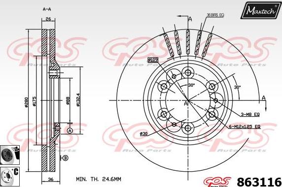 Maxtech 5271044 - Rukavac kotača, Ovjes kotača  www.molydon.hr