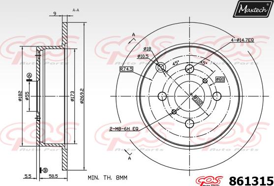 Maxtech 5271062 - Rukavac kotača, Ovjes kotača  www.molydon.hr