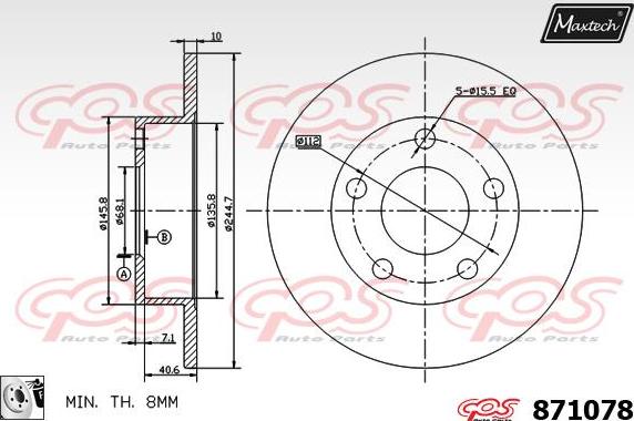 Maxtech 5271008 - Rukavac kotača, Ovjes kotača  www.molydon.hr