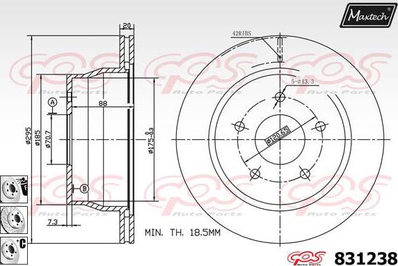 Maxtech 881215 - Kočioni disk www.molydon.hr