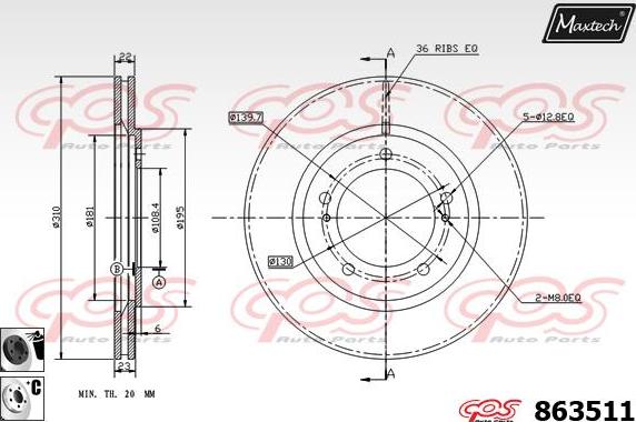 Maxtech 5271030 - Rukavac kotača, Ovjes kotača  www.molydon.hr