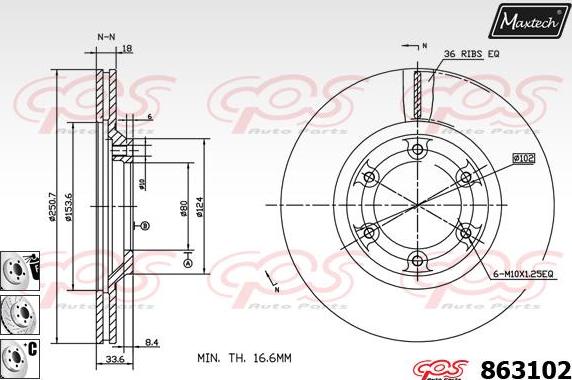 Maxtech 831244 - Kočioni disk www.molydon.hr