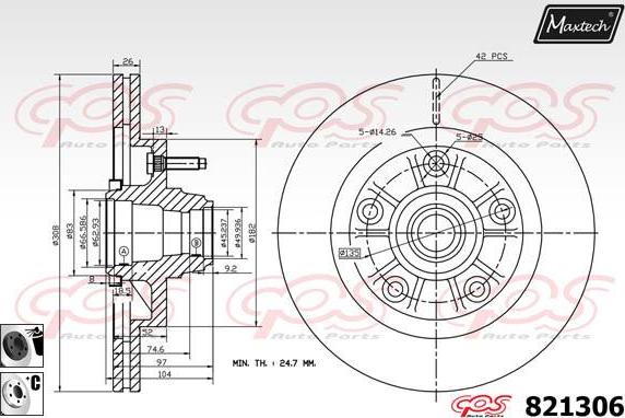 Maxtech 5273004 - Rukavac kotača, Ovjes kotača  www.molydon.hr