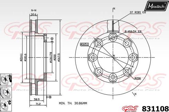 Maxtech 72935019 - Klip, kočione čeljusti www.molydon.hr