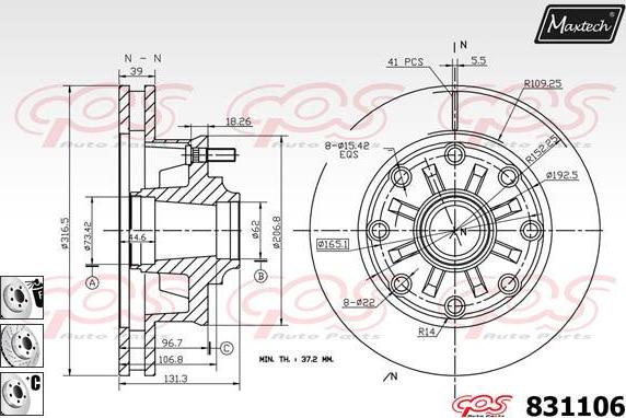 Maxtech 877211 - Kočioni disk www.molydon.hr