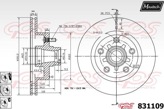 Maxtech 70200858 - Set za popravak, kočione čeljusti www.molydon.hr