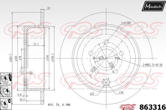 Maxtech 6258001 - kočione čeljusti www.molydon.hr