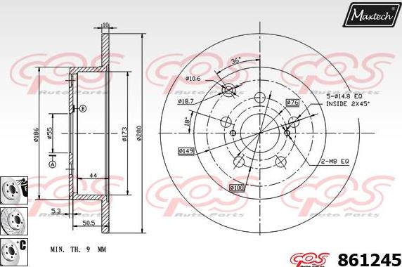 Maxtech 6252001 - kočione čeljusti www.molydon.hr