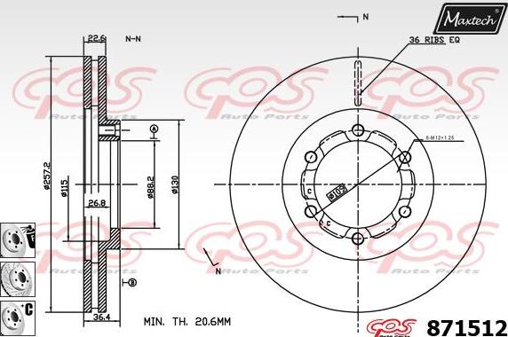 Maxtech 6266501 - kočione čeljusti www.molydon.hr