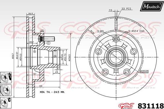 Maxtech 6266201 - kočione čeljusti www.molydon.hr