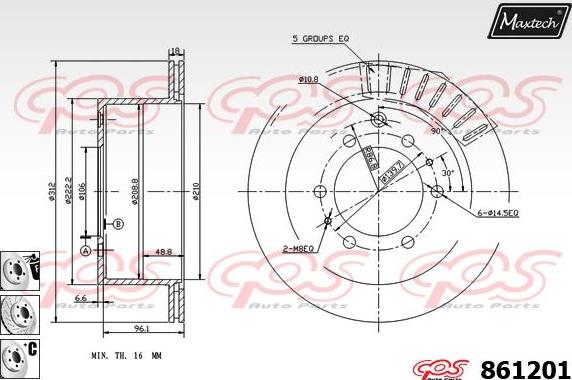 Maxtech 863302 - Kočioni disk www.molydon.hr