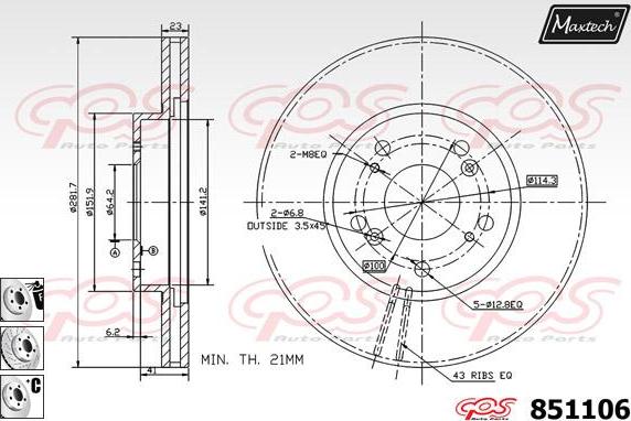 Maxtech 72934006 - Klip, kočione čeljusti www.molydon.hr