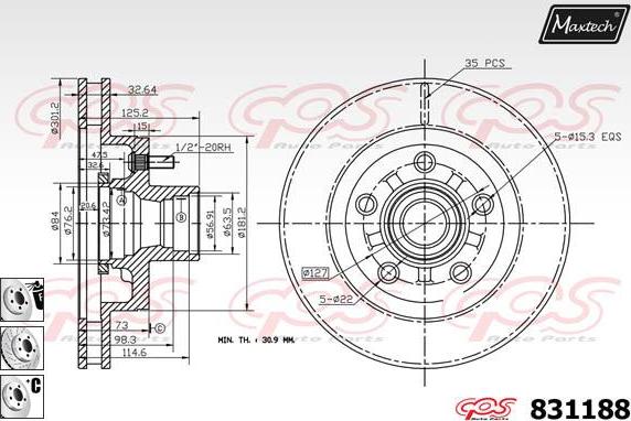 Maxtech 6274513 - kočione čeljusti www.molydon.hr