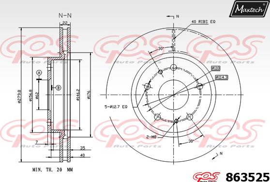 Maxtech 6276001 - kočione čeljusti www.molydon.hr