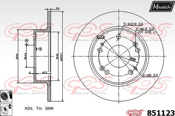 Maxtech 6278501 - kočione čeljusti www.molydon.hr