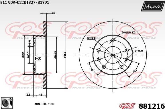 Maxtech 6278503 - kočione čeljusti www.molydon.hr