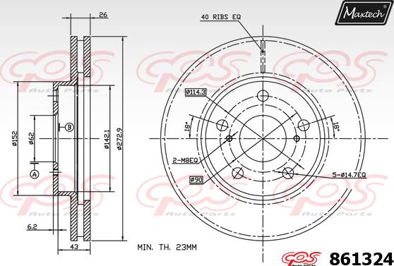 Maxtech 6273507 - kočione čeljusti www.molydon.hr