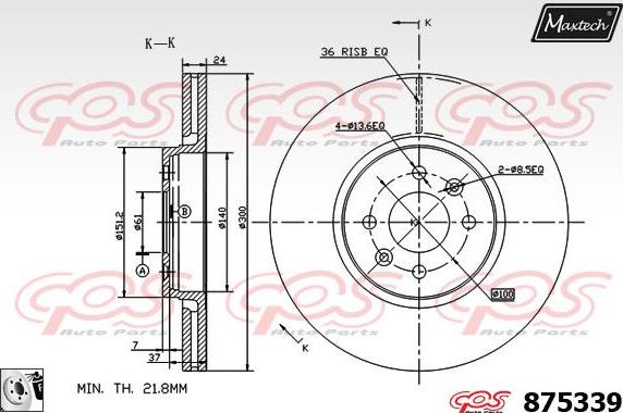 Maxtech 6272502 - kočione čeljusti www.molydon.hr