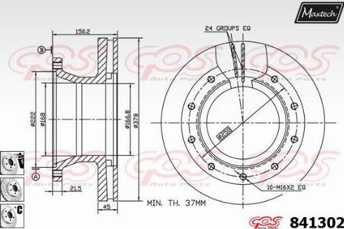 Maxtech 841302.6880 - Kočioni disk www.molydon.hr