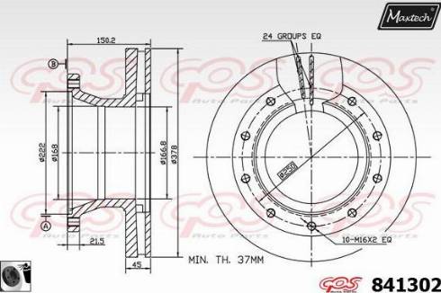 Maxtech 841302.0060 - Kočioni disk www.molydon.hr