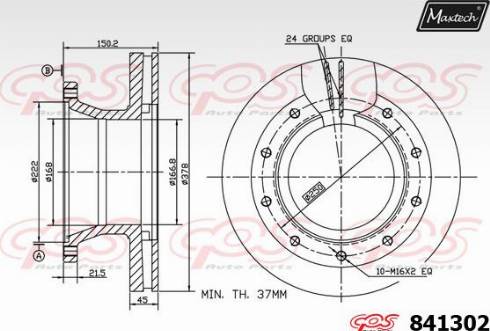 Maxtech 841302.0000 - Kočioni disk www.molydon.hr